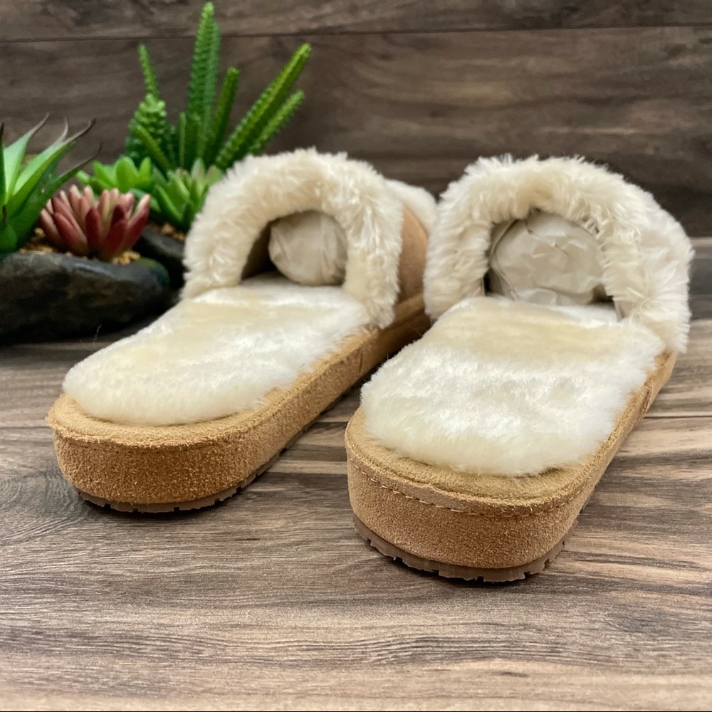 ❌SOLD❌NIB Minnetonka Sunflower Faux Fur Suede Slipper - Picture 7 of 12